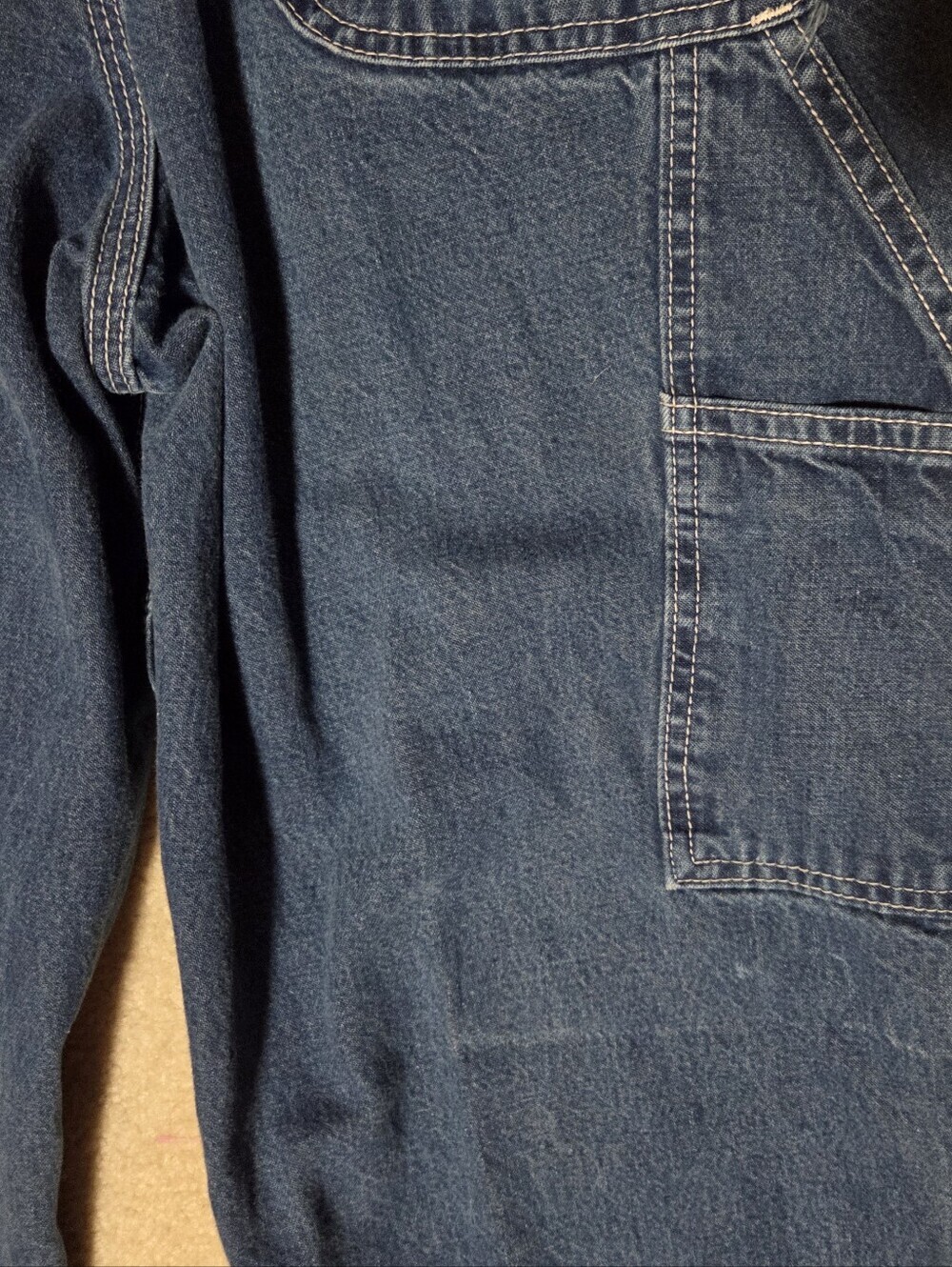 Carhartt FR Jeans Mens 32x34 Blue Straight Flame Resistant Work Chore Carpenter - Picture 4 of 10